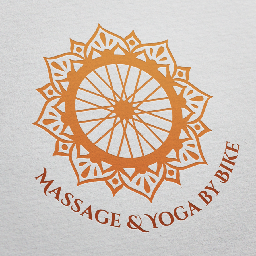 Massage & Yoga by Bike Logo Mock Up